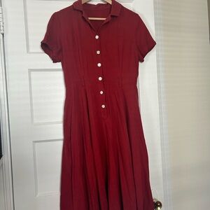 Xaolizi Linen Midi Dress